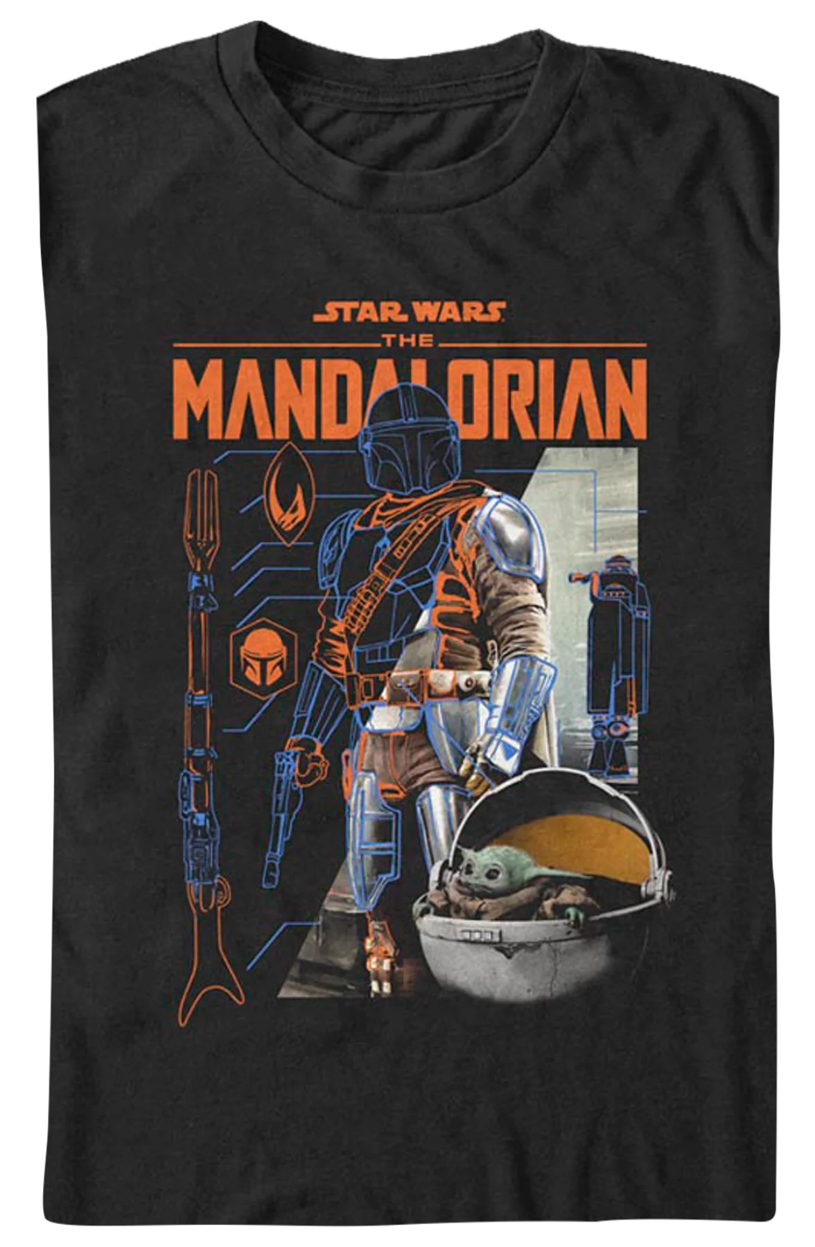 The Mandalorian Outlines Star Wars T-Shirt - Image 2