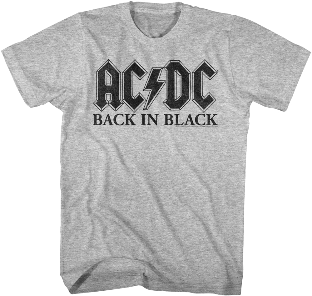Vintage Back In Black ACDC Shirt