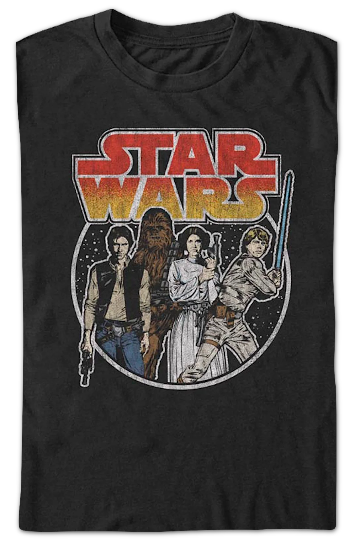 Vintage Character Circle Star Wars T-Shirt - Image 2