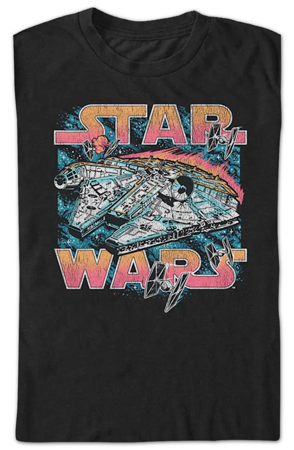 Vintage Millennium Falcon Star Wars T-Shirt - Image 2