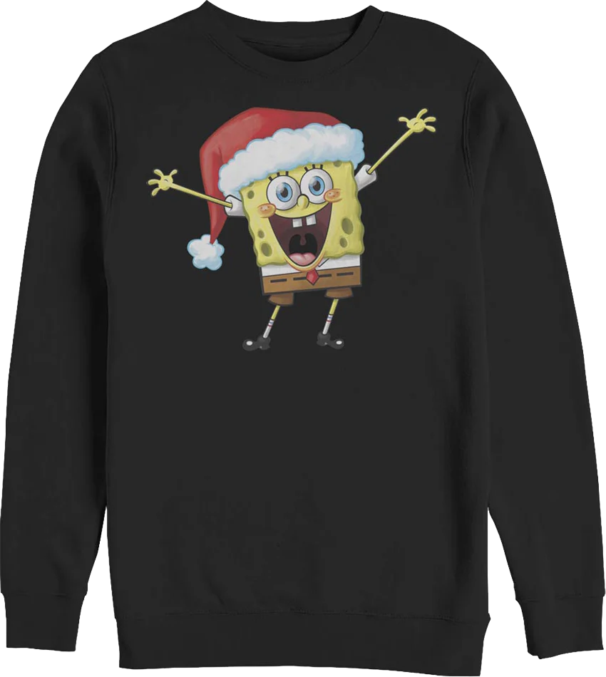 Vintage Santa Hat SpongeBob SquarePants Sweatshirt