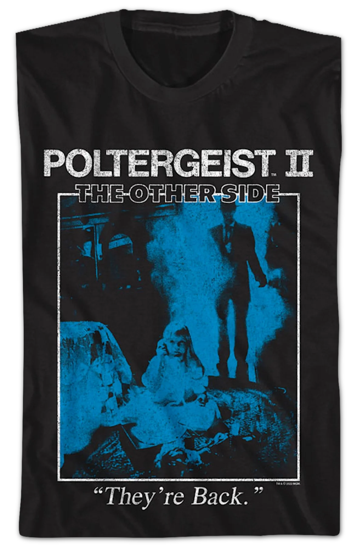 Vintage They're Back Poster Poltergeist II T-Shirt - Image 2