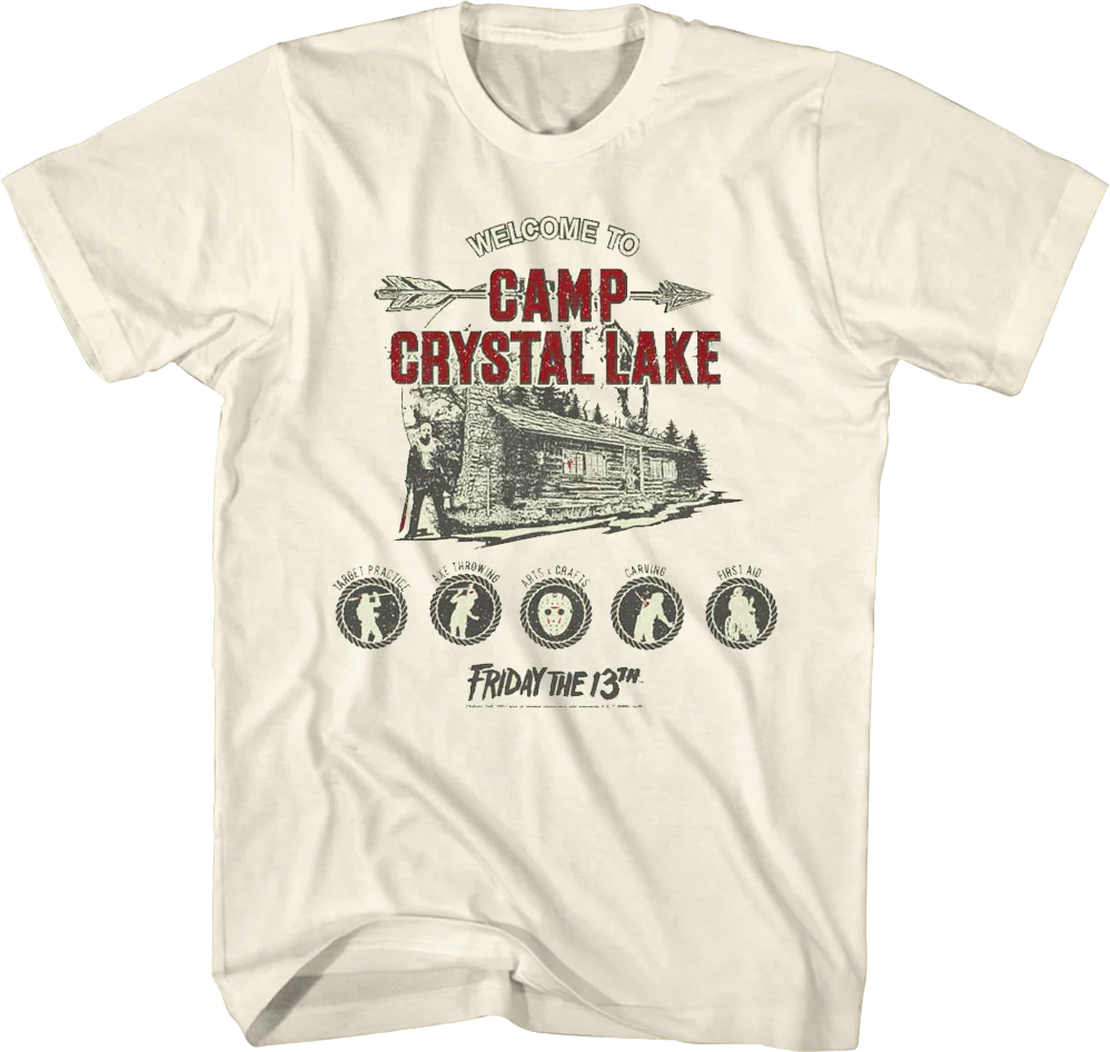 Welcome to Camp Crystal Lake Friday the 13th T-Shirt