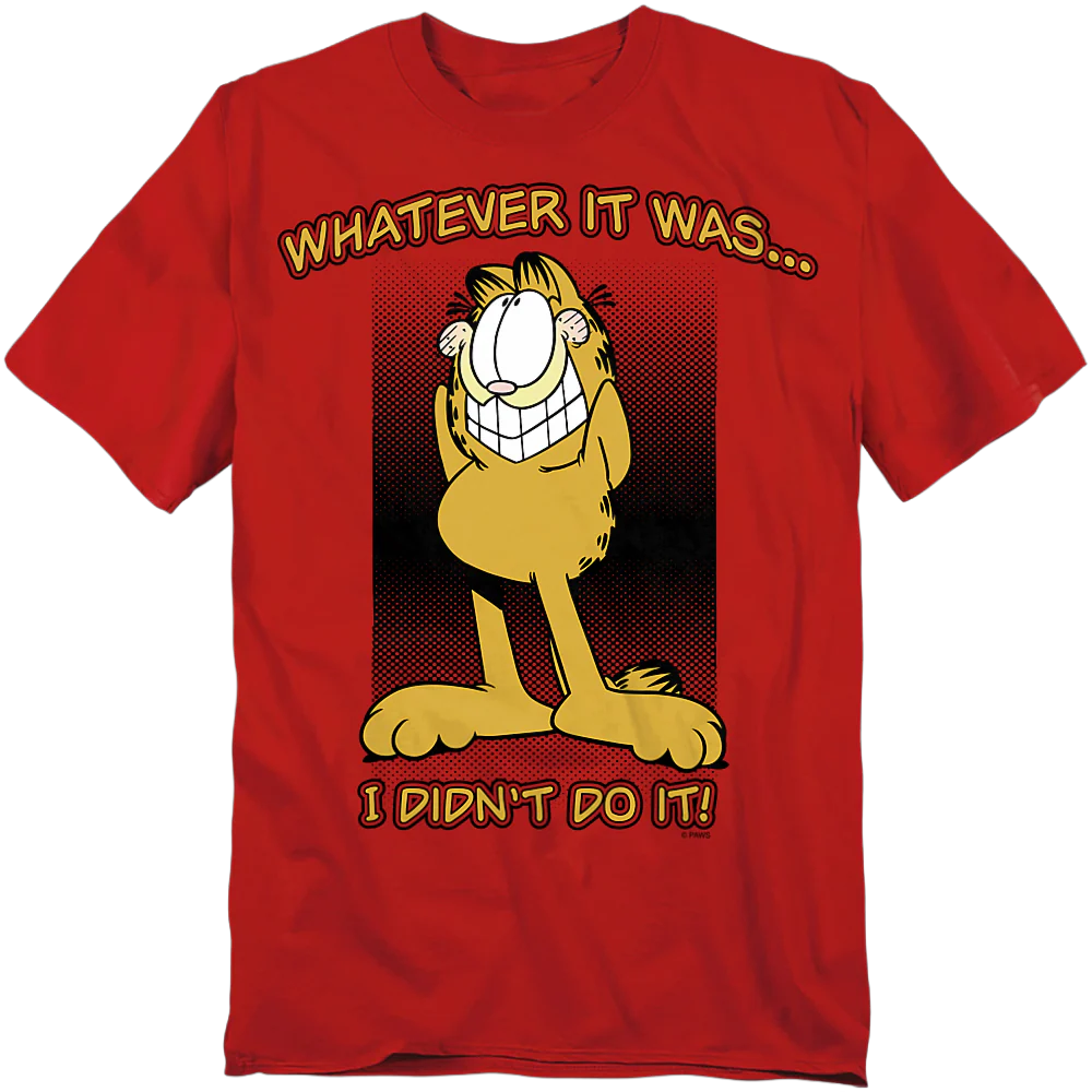 Whatever It Was I Didn't Do It Garfield T-Shirt - Image 2