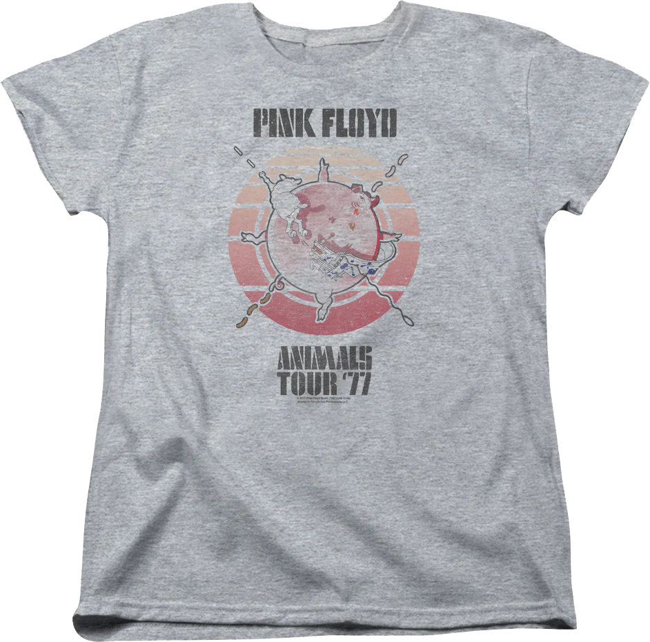 Womens Animals Tour 1977 Pink Floyd Shirt