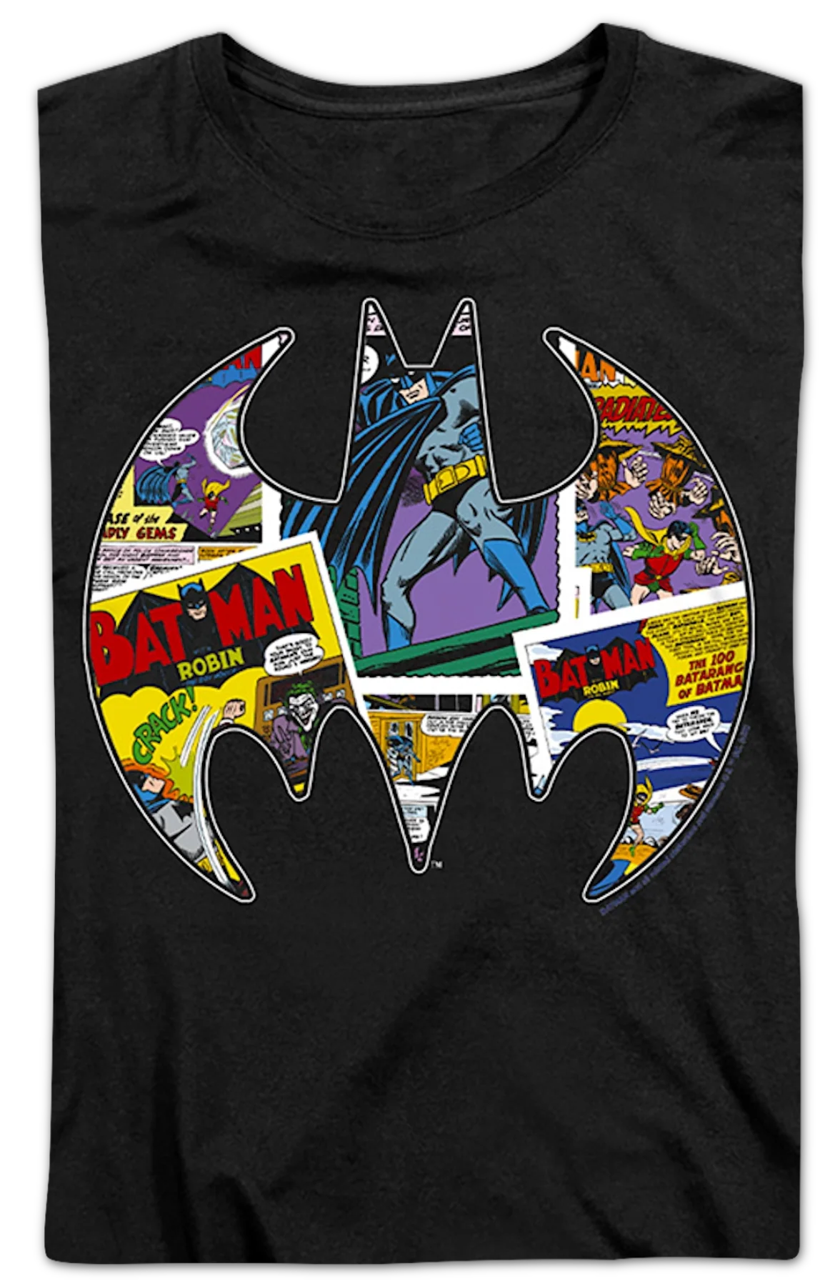 Womens Batman Logo Collage DC Comics Shirt - Image 2