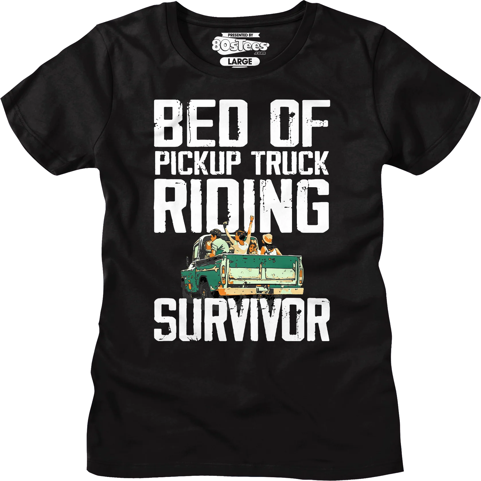 Womens Bed Of Pickup Truck Riding Survivor Shirt