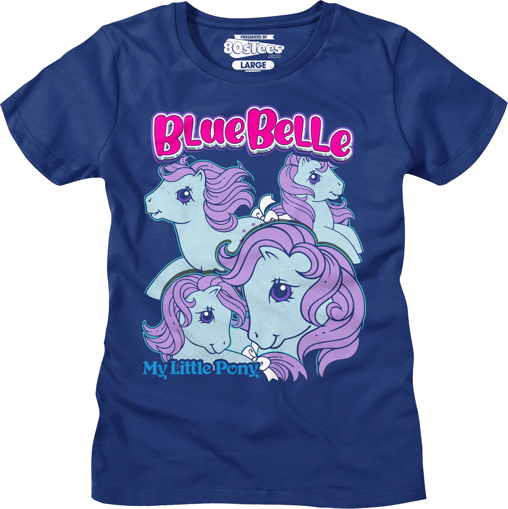 Womens Blue Belle Collage My Little Pony Shirt - Image 3