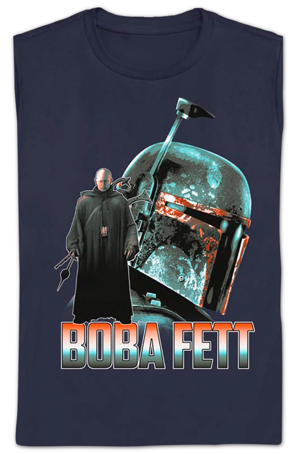 Womens Boba Fett Collage The Mandalorian Star Wars Shirt - Image 2