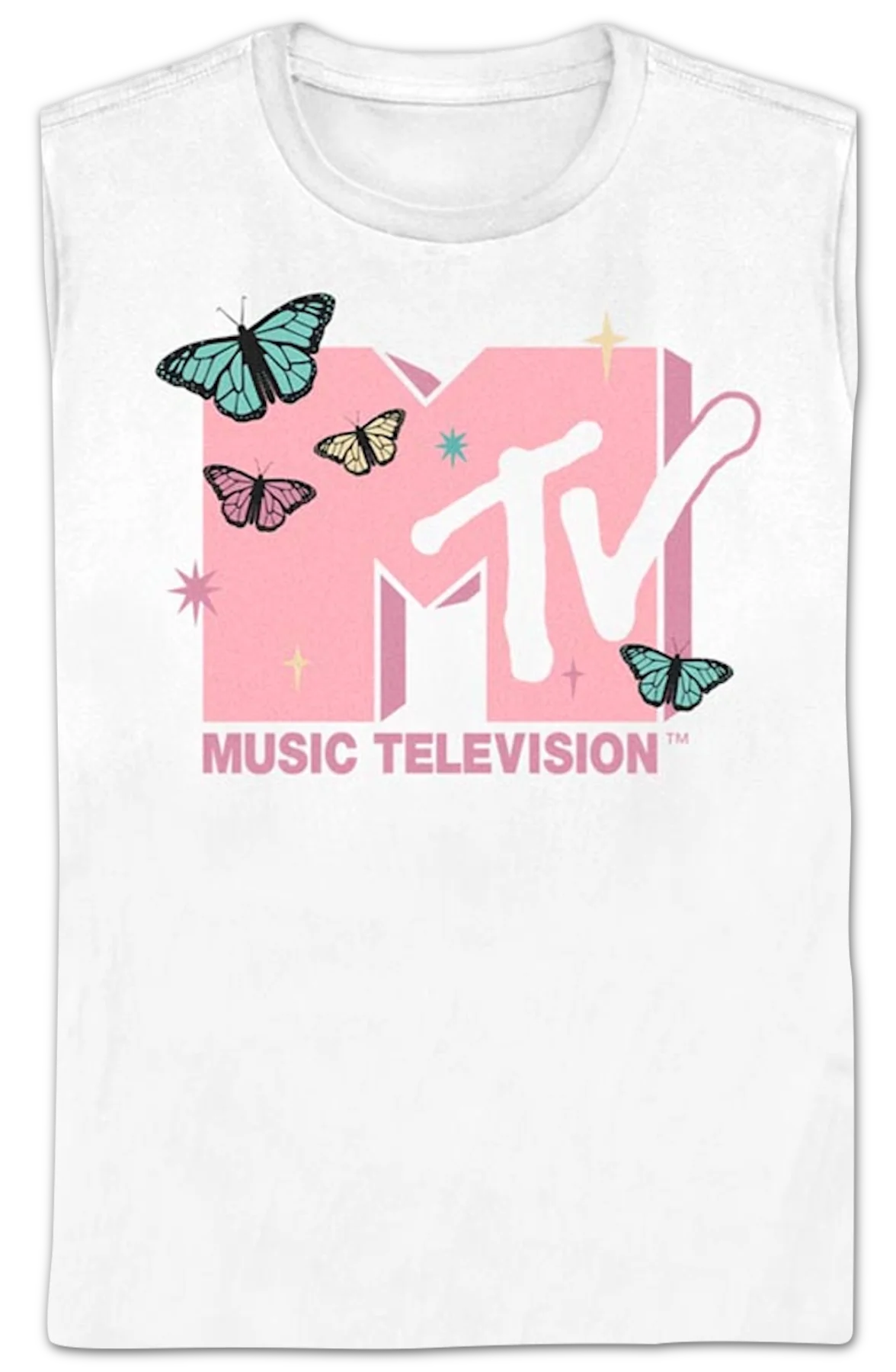 Womens Butterflies Logo MTV Shirt - Image 2