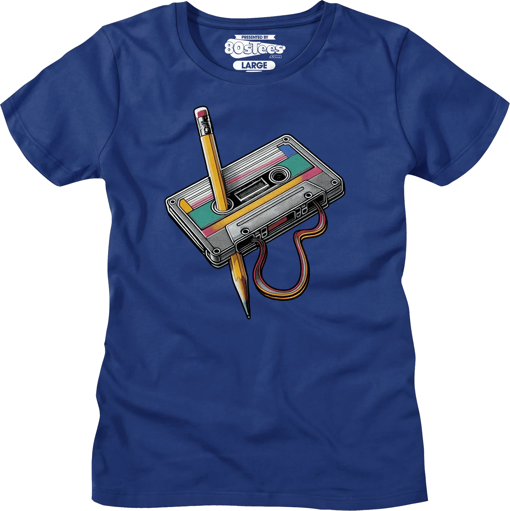 Womens Cassette Tape Rewind Shirt - Image 5