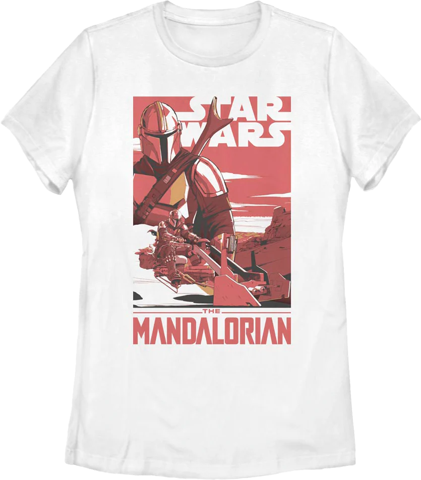 Womens Din Djarin Poster The Mandalorian Star Wars Shirt