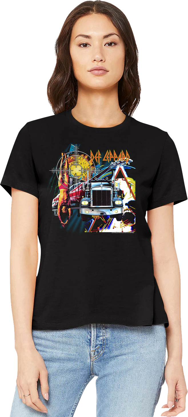 Womens First Four Collage Def Leppard Shirt