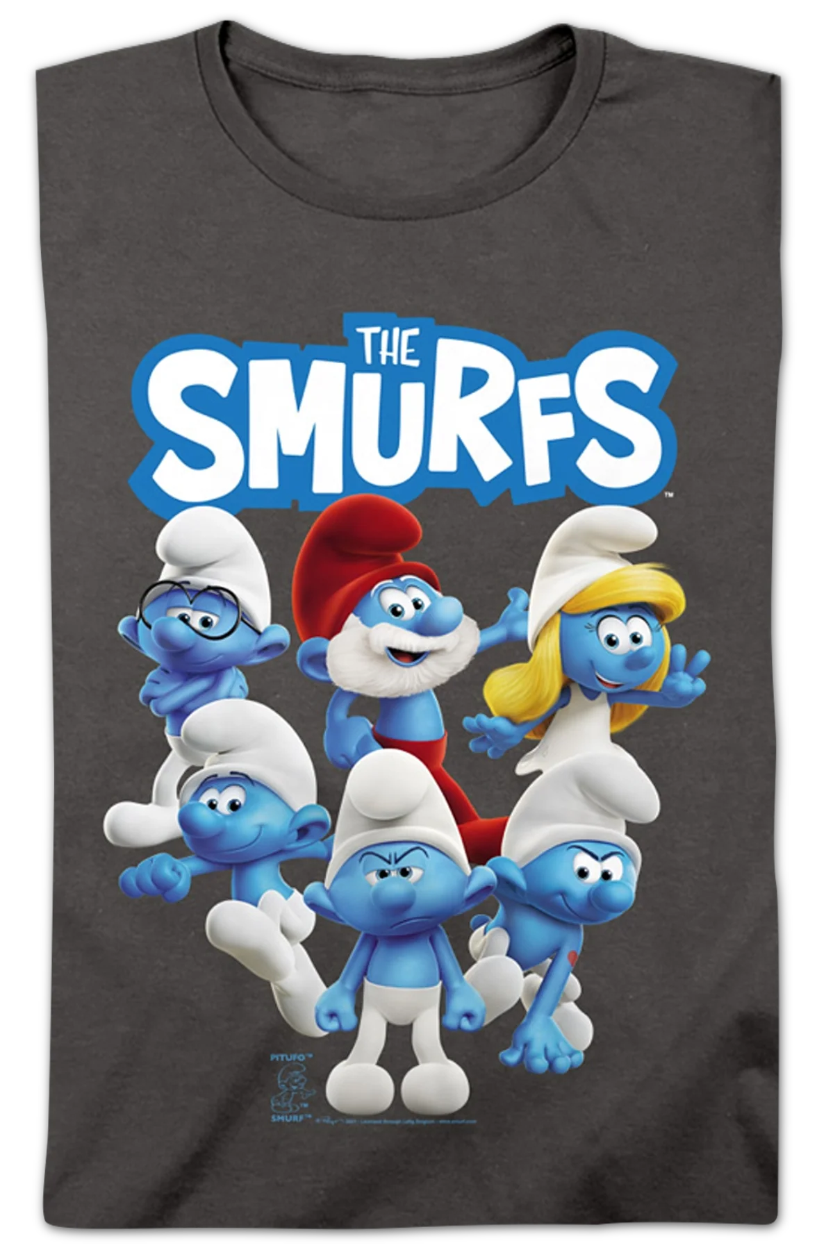 Womens Group Photo Smurfs Shirt - Image 2