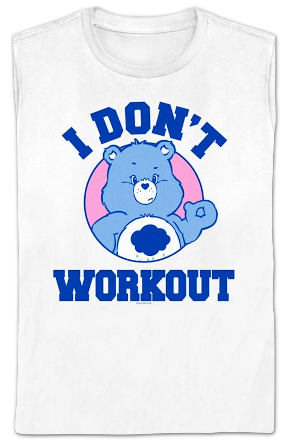 Womens Grumpy Bear I Don't Workout Care Bears Shirt - Image 2