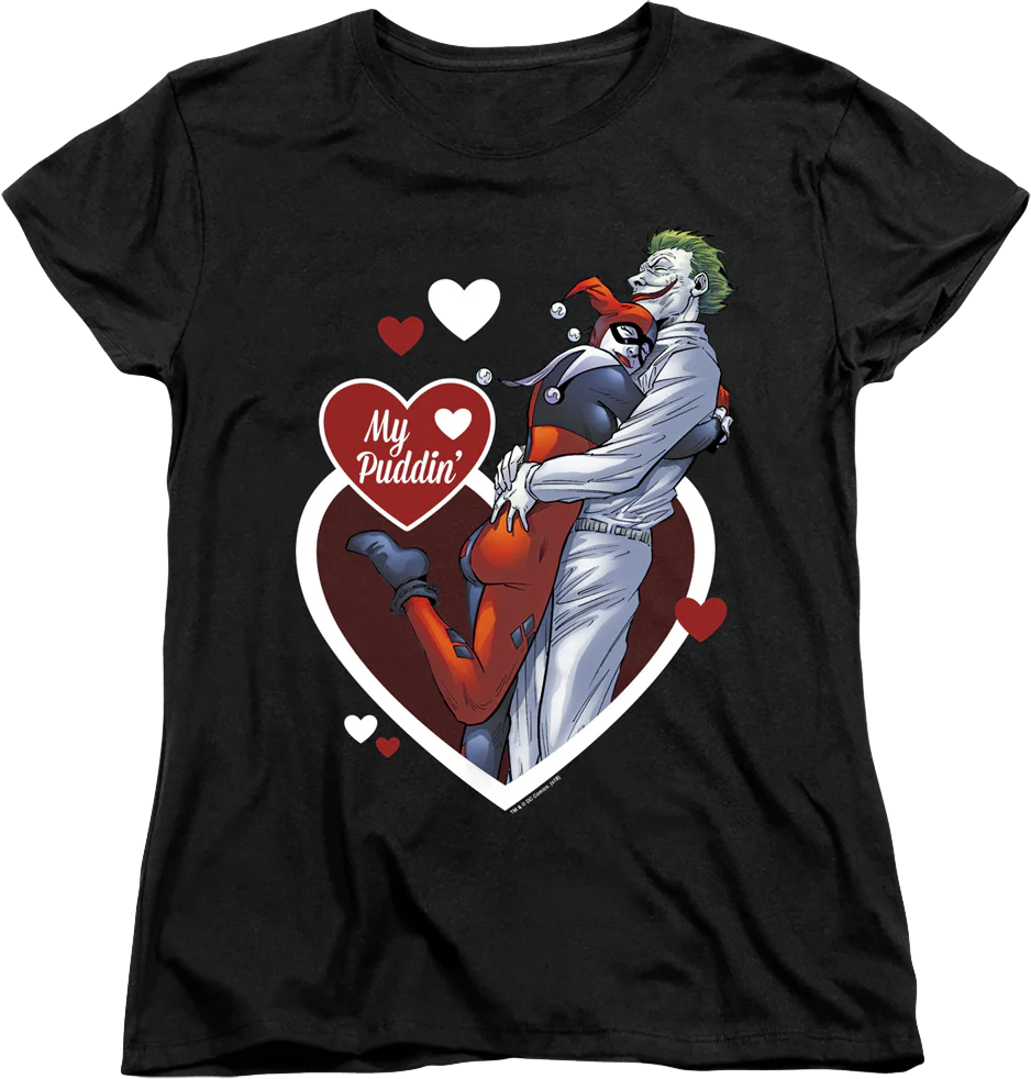 Womens Harley Quinn And The Joker My Puddin' DC Comics Shirt