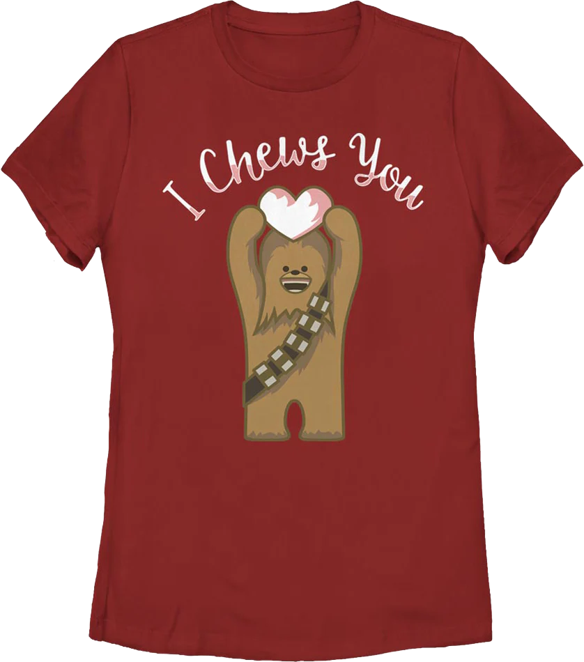 Womens I Chews You Valentine's Day Star Wars Shirt