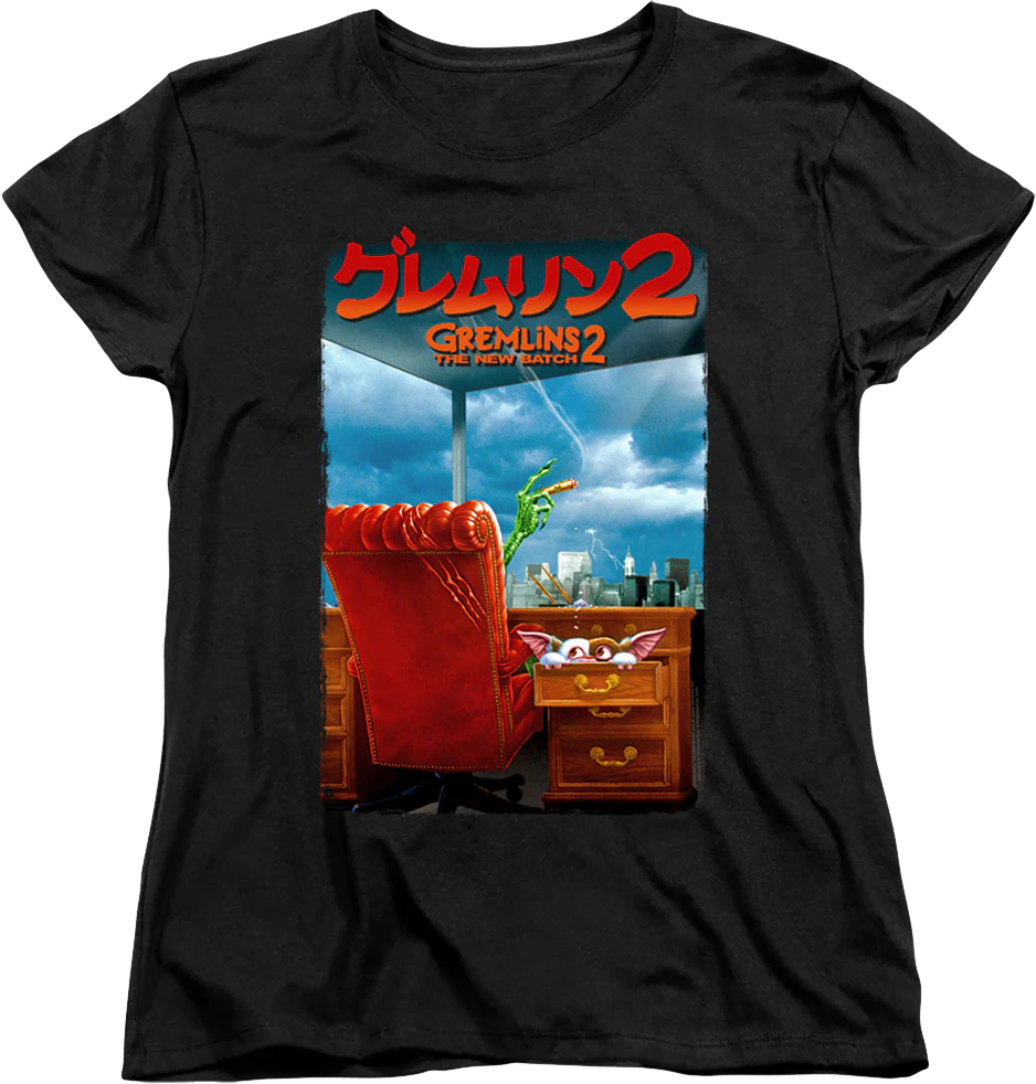 Womens Japanese Poster Gremlins 2 The New Batch Shirt