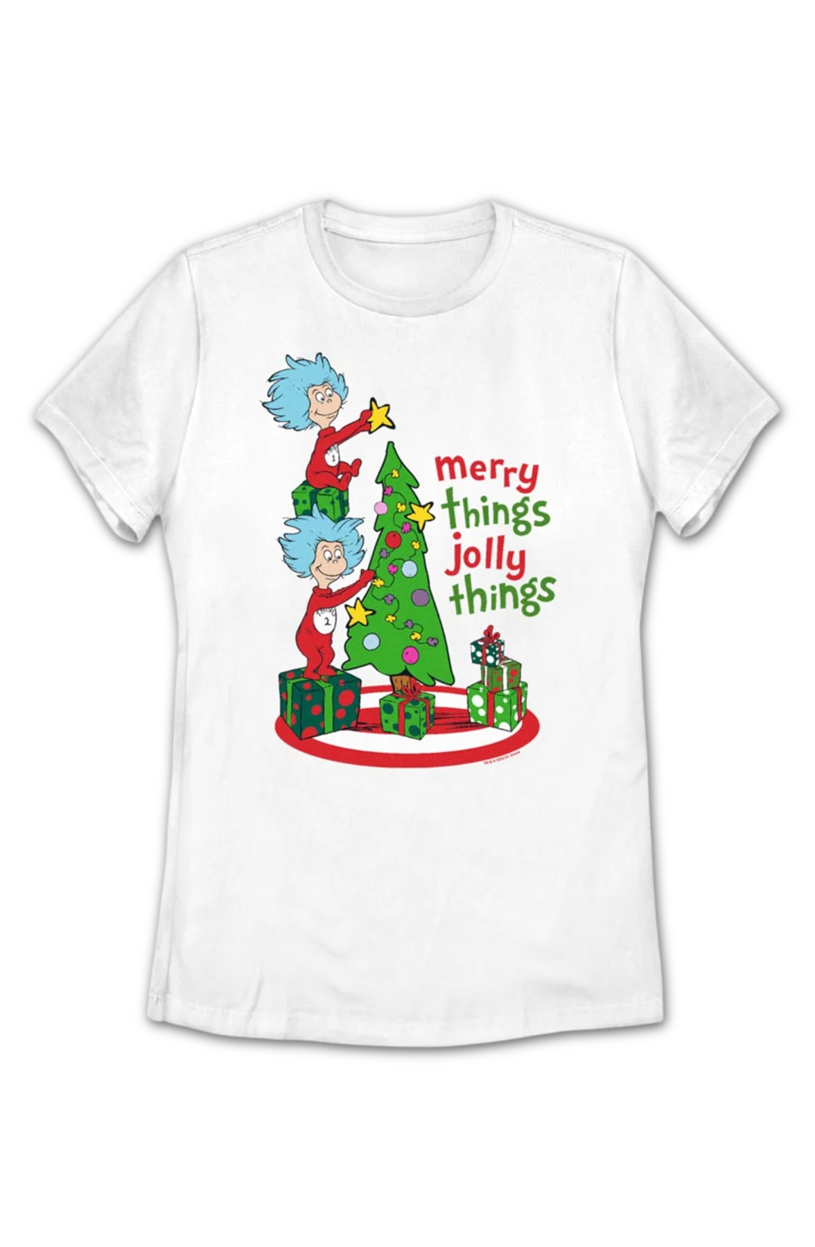Womens Merry Things Jolly Things Dr. Seuss Shirt - Image 2
