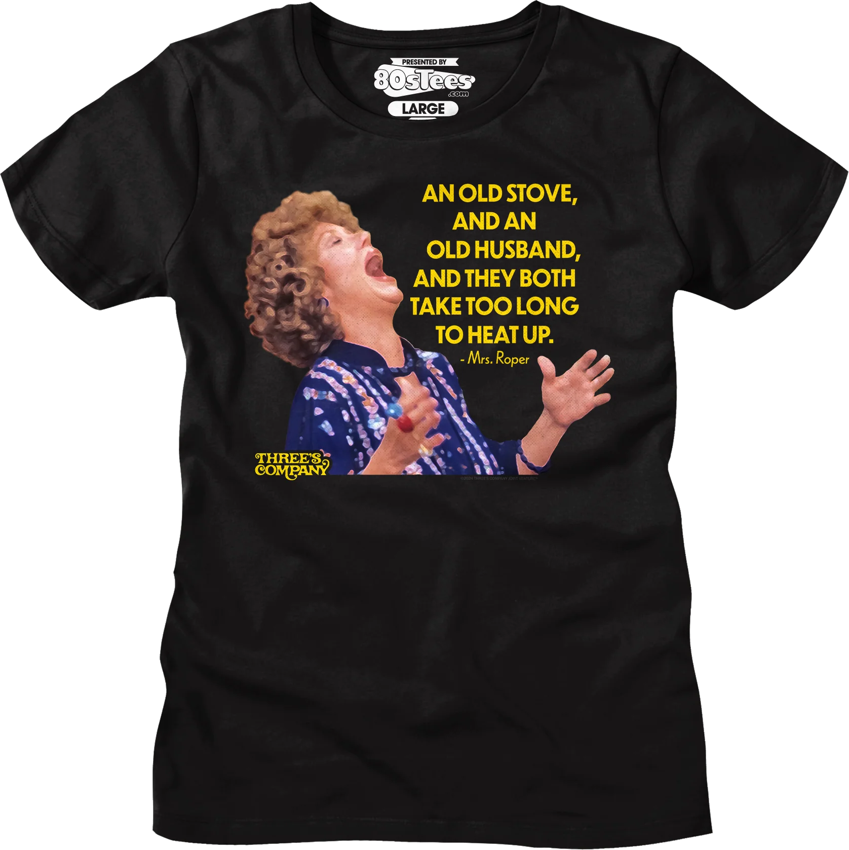 Womens Old Stove Old Husband Three's Company Shirt