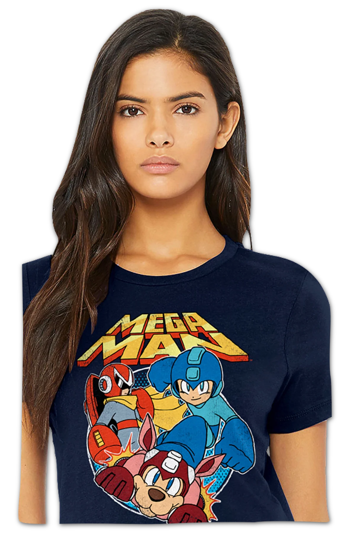 Womens Proto Man Rush and Mega Man Shirt - Image 2
