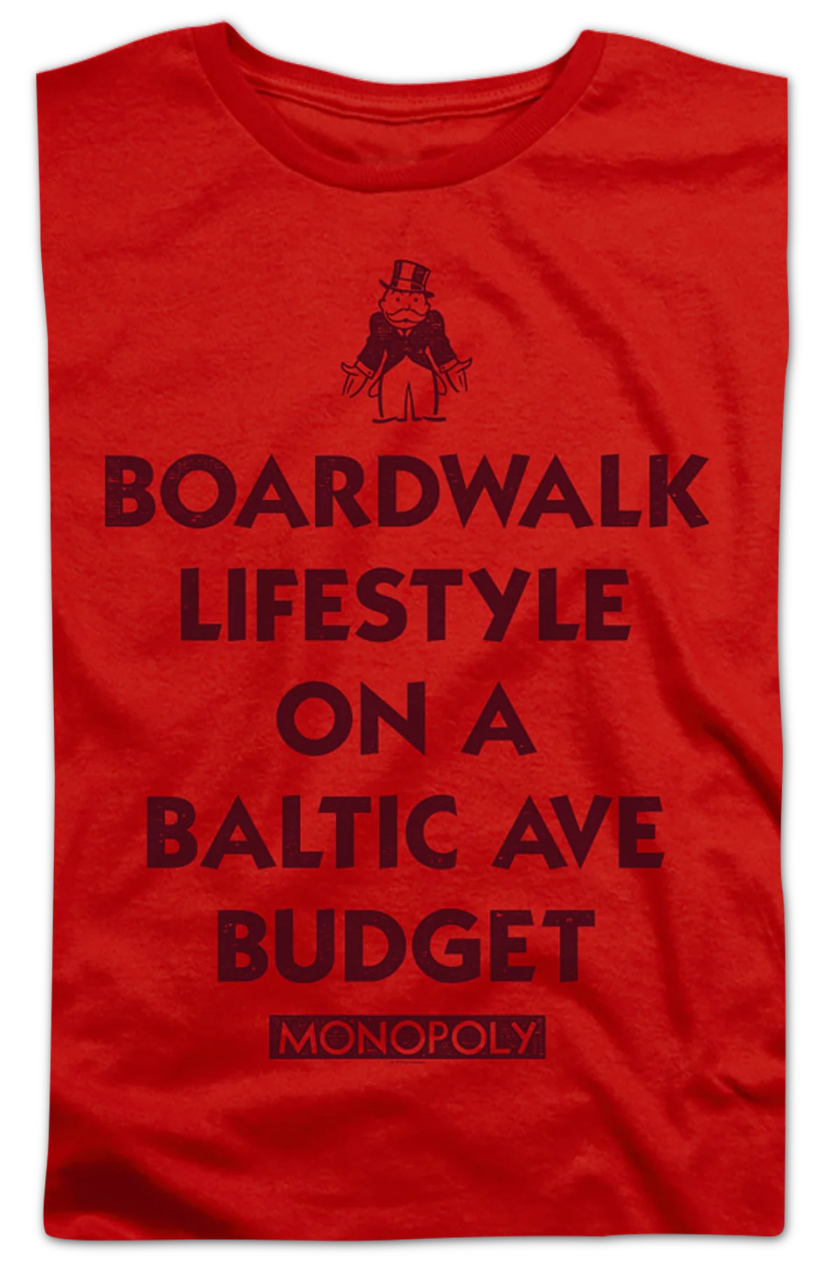 Womens Red Boardwalk Lifestyle Monopoly Shirt - Image 2