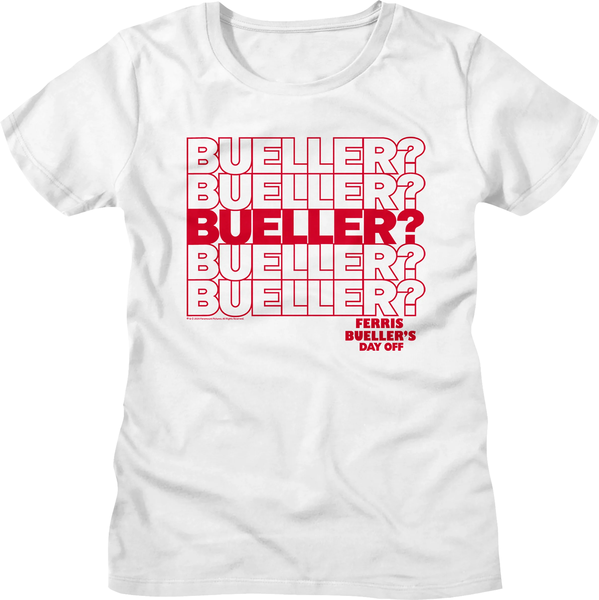 Womens Repeating Name Ferris Bueller's Day Off Shirt