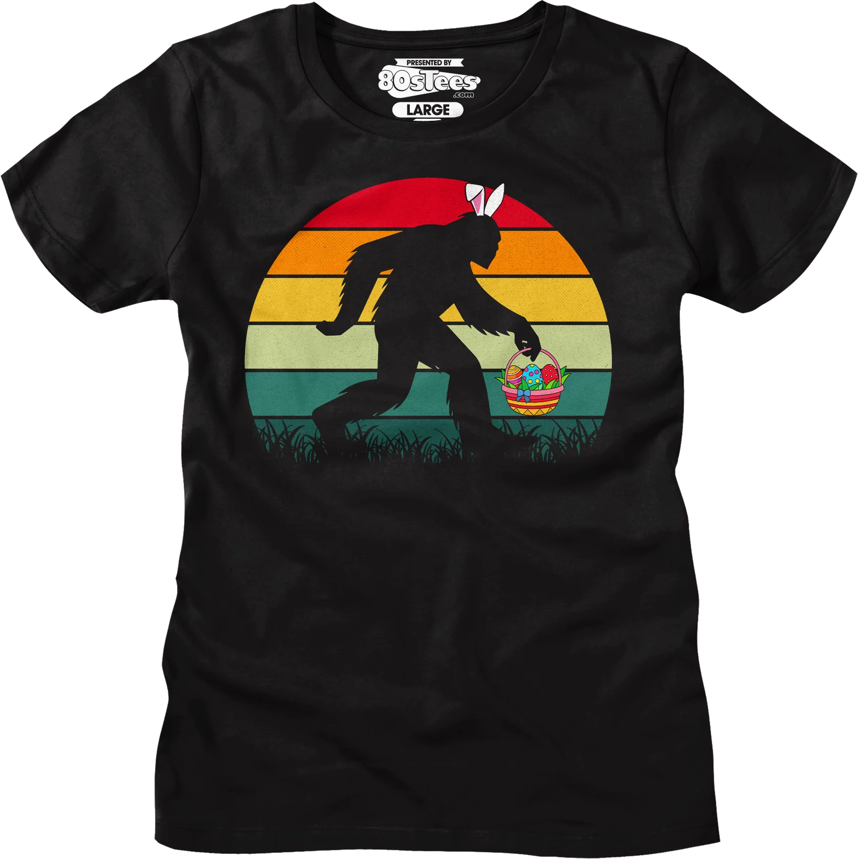 Womens Retro Easter Bigfoot Shirt - Image 5