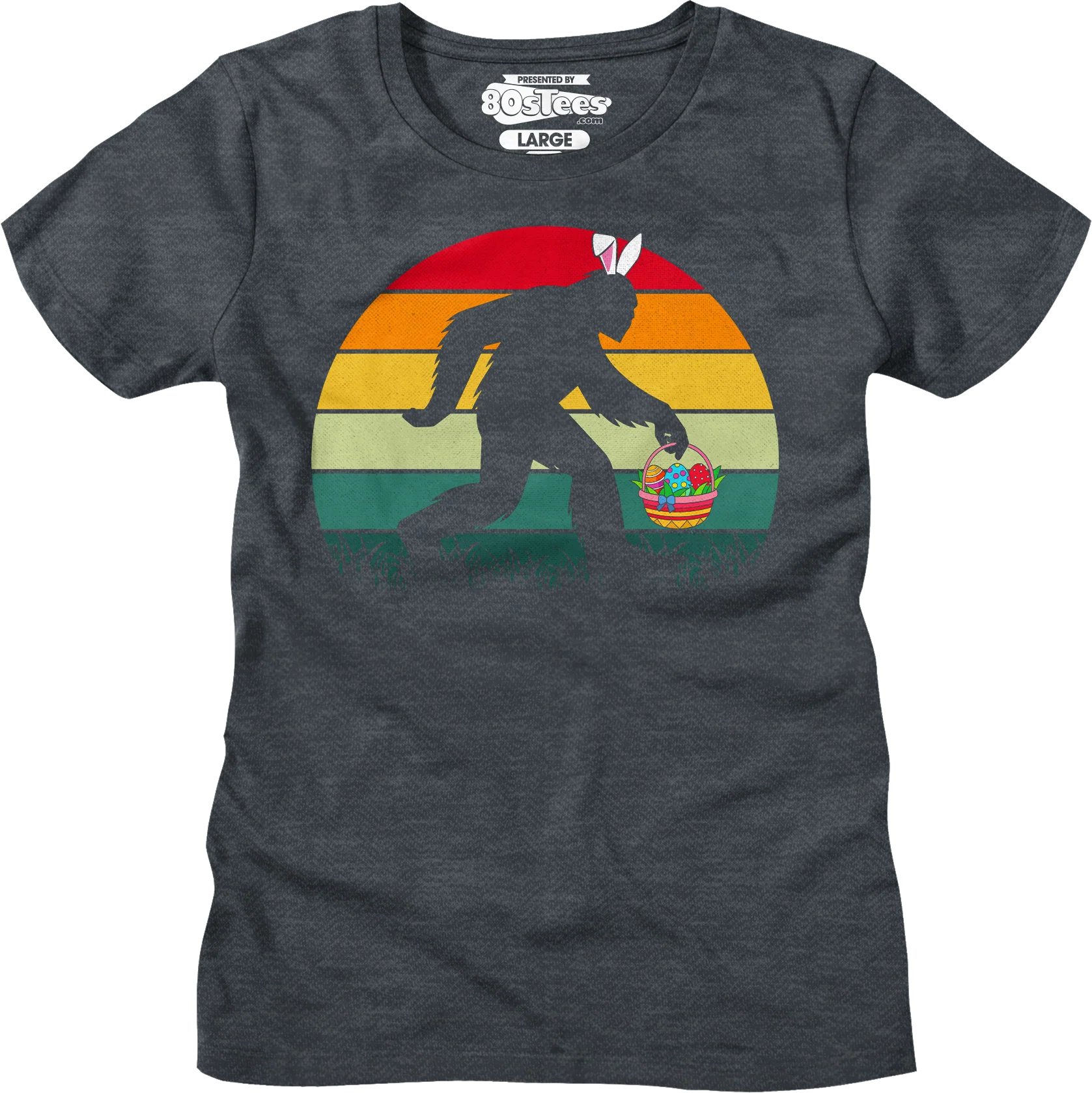 Womens Retro Easter Bigfoot Shirt - Image 7