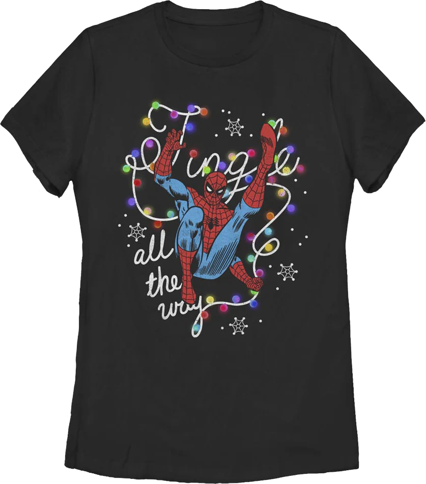 Womens Spider-Man Tingle All The Way Marvel Comics Shirt
