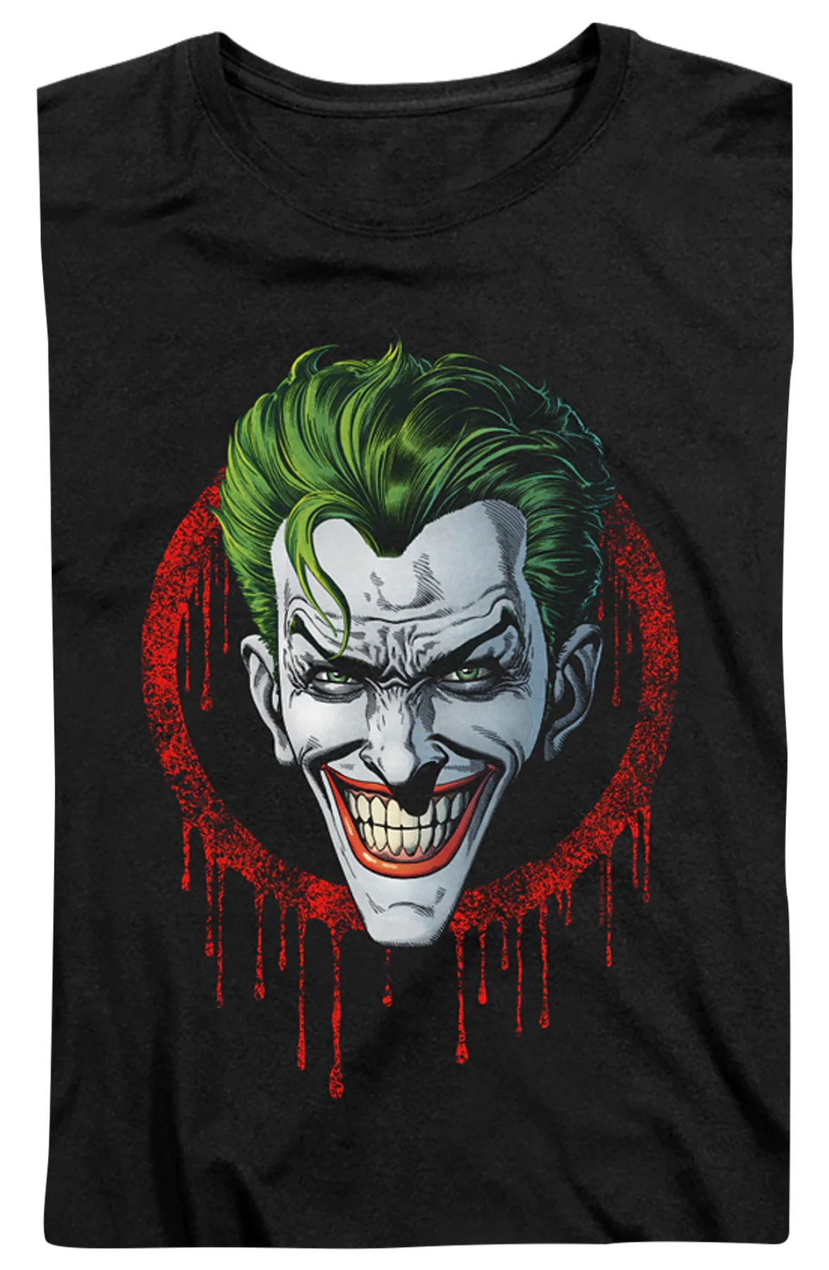 Womens The Joker Dripping Blood DC Comics Shirt - Image 2