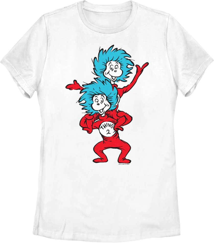 Womens Thing One & Thing Two Dr. Seuss Shirt