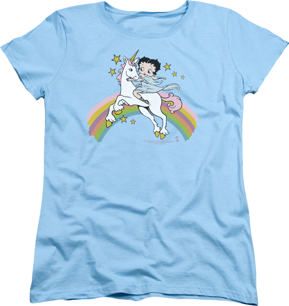 Womens Unicorn Betty Boop Shirt