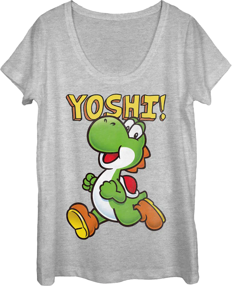 Womens Yoshi Super Mario Bros. Scoopneck Shirt