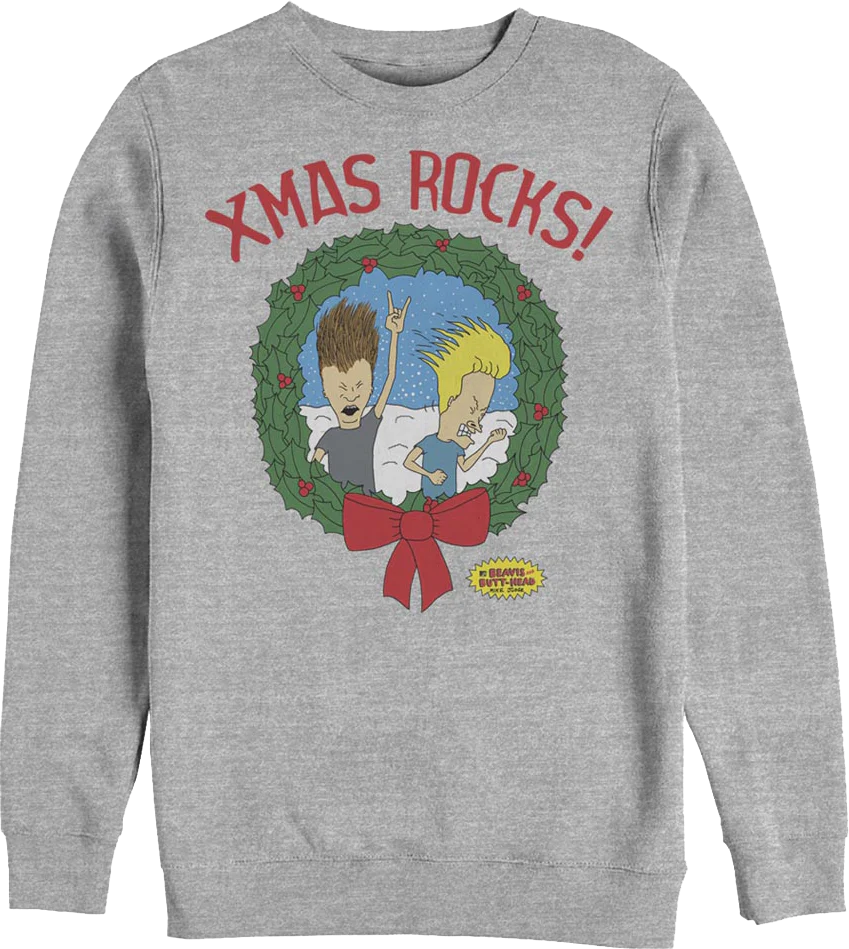 Xmas Rocks Beavis And Butt-Head Sweatshirt