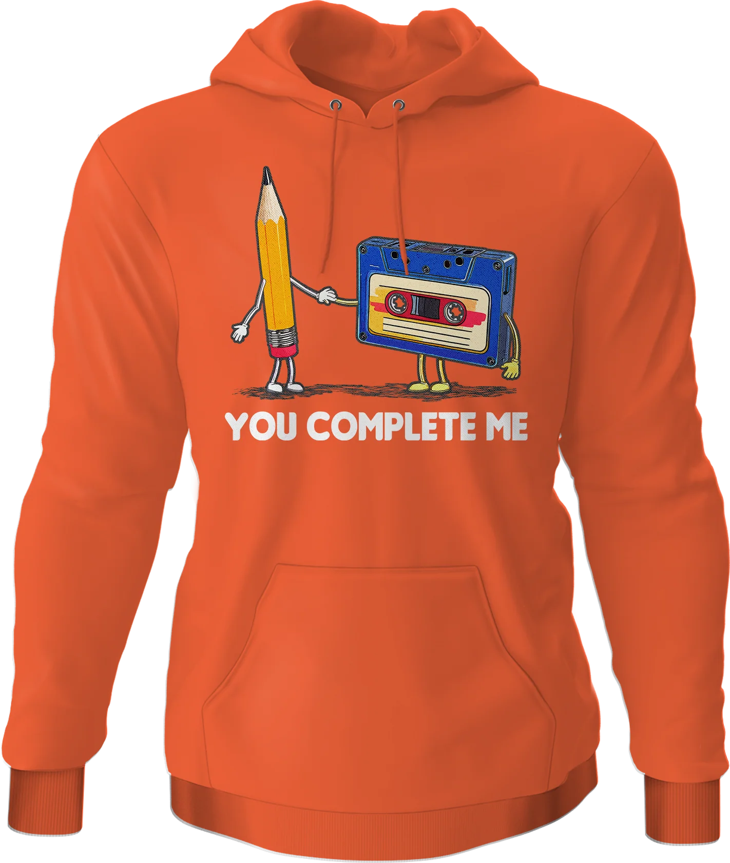 You Complete Me Pencil & Cassette Hoodie - Image 5