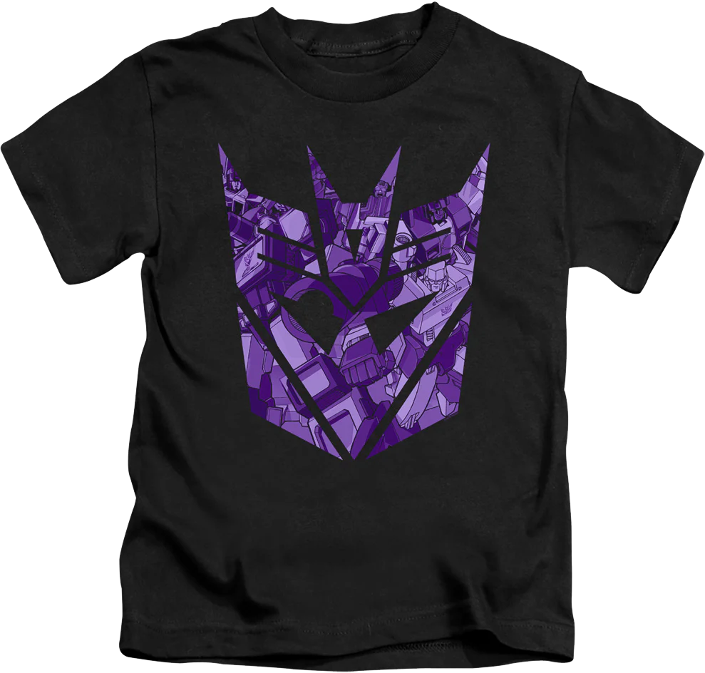 Youth Decepticon Logo Illustrations Transformers Shirt