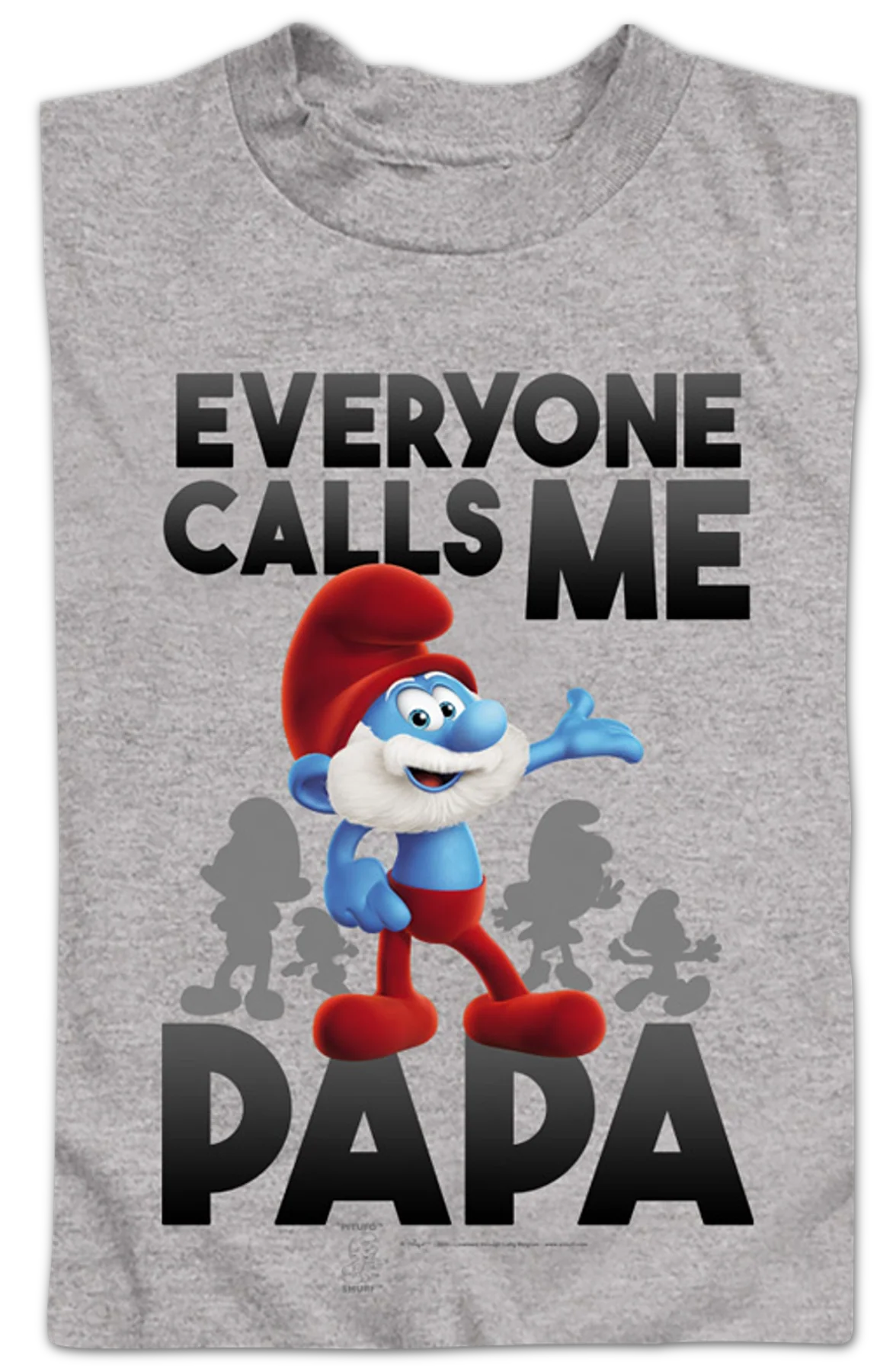 Youth Everyone Calls Me Papa Smurfs Shirt - Image 2