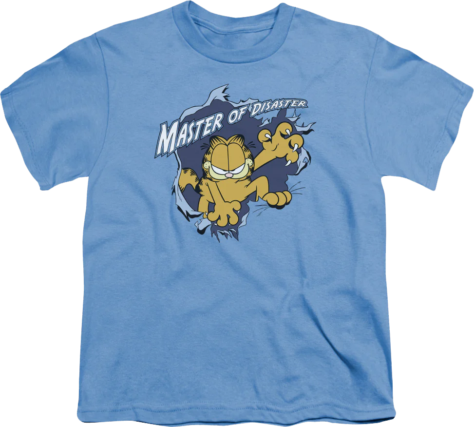 Youth Master Of Disaster Garfield Shirt