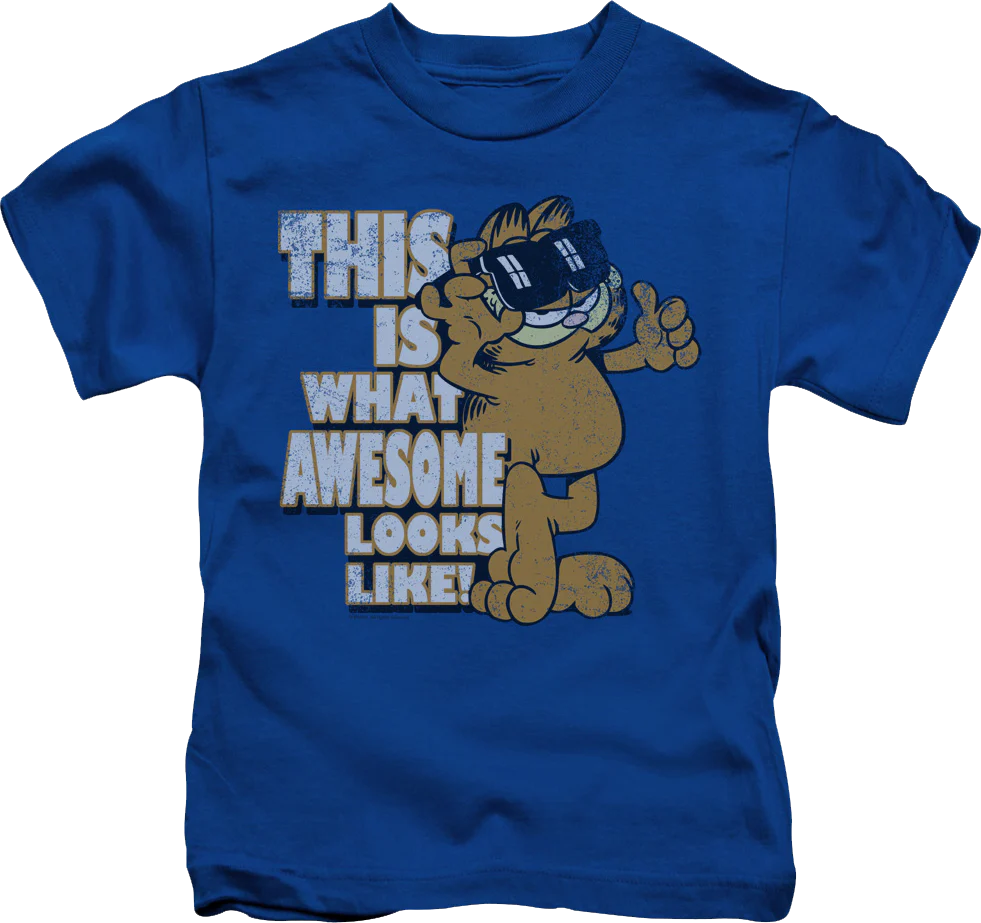 Youth This Is What Awesome Looks Like Garfield Shirt